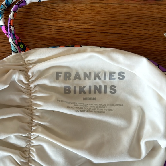 Frankie’s Bikinis - Floral London Bandeau Top and Ruched Bikini Bottom - Picture 3 of 10